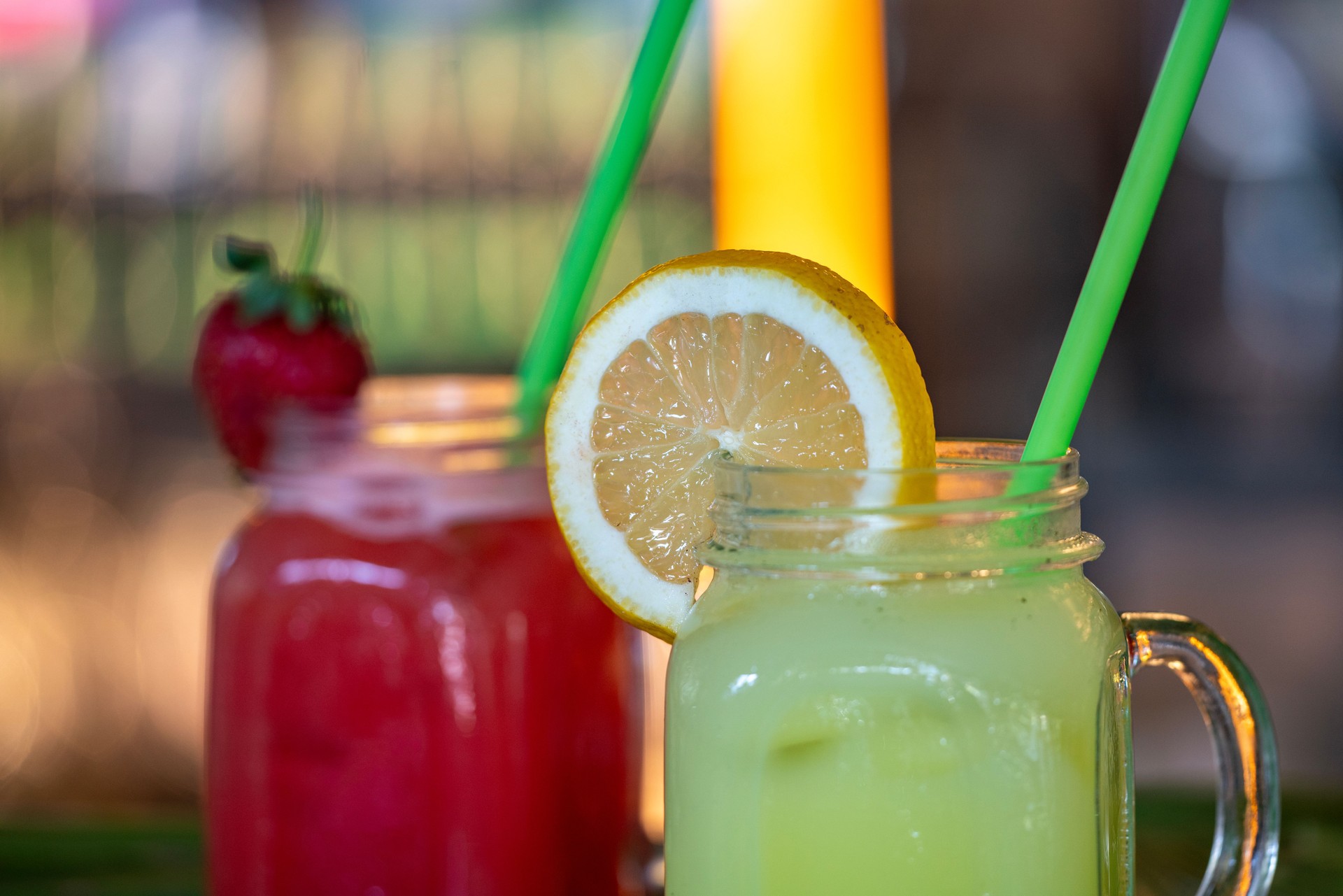Lemon fizz in a glass.